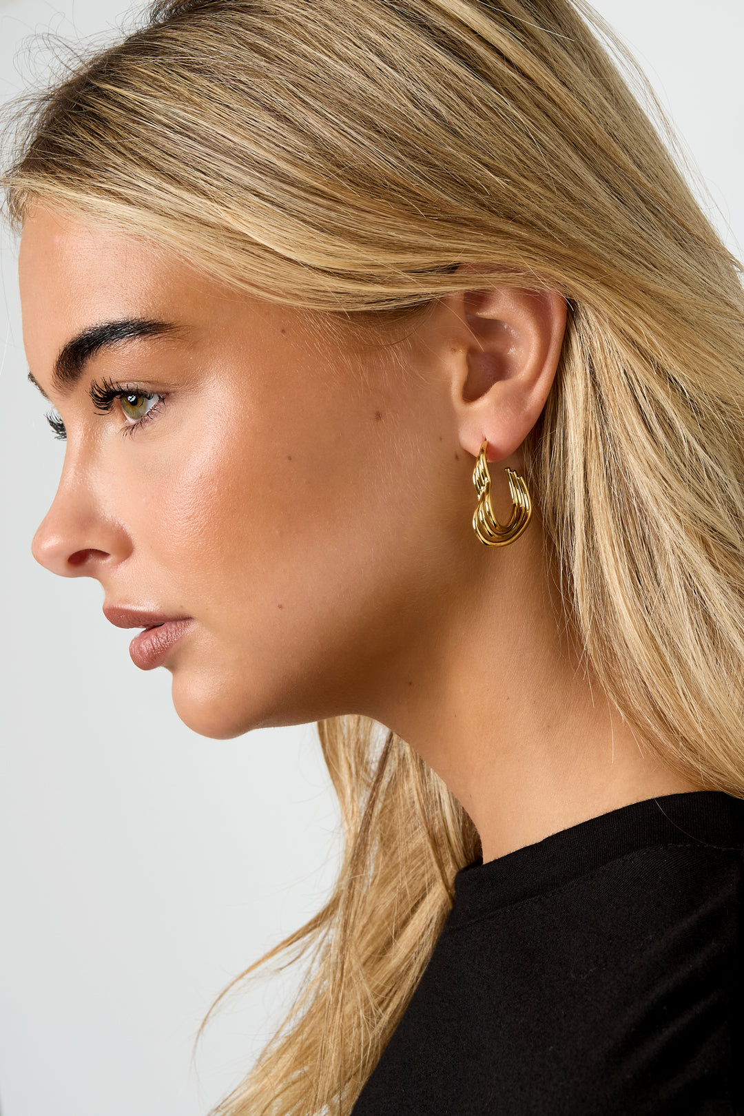 Oorbellen van roestvrij staal met hart, casual, dagelijks, damessieraden