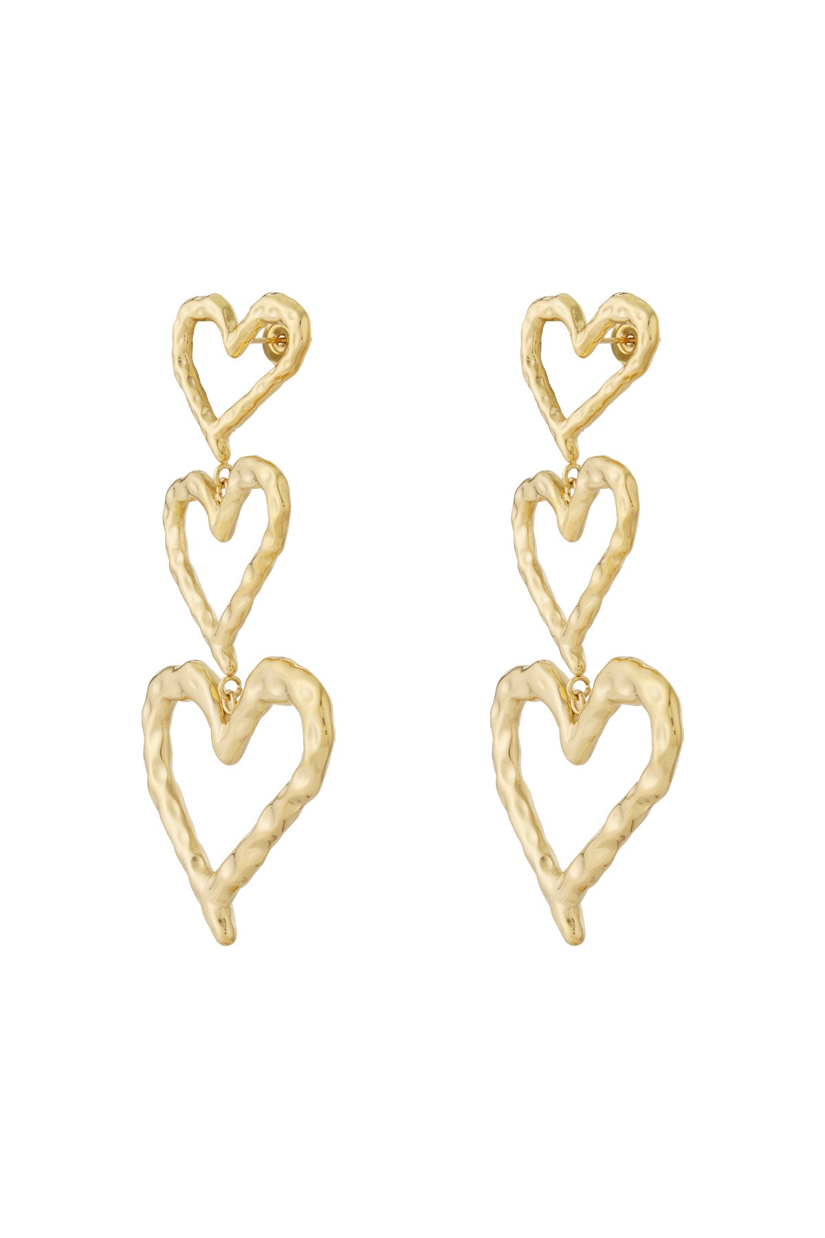 Stainless Steel Drop Earrings Heart Casual Daily